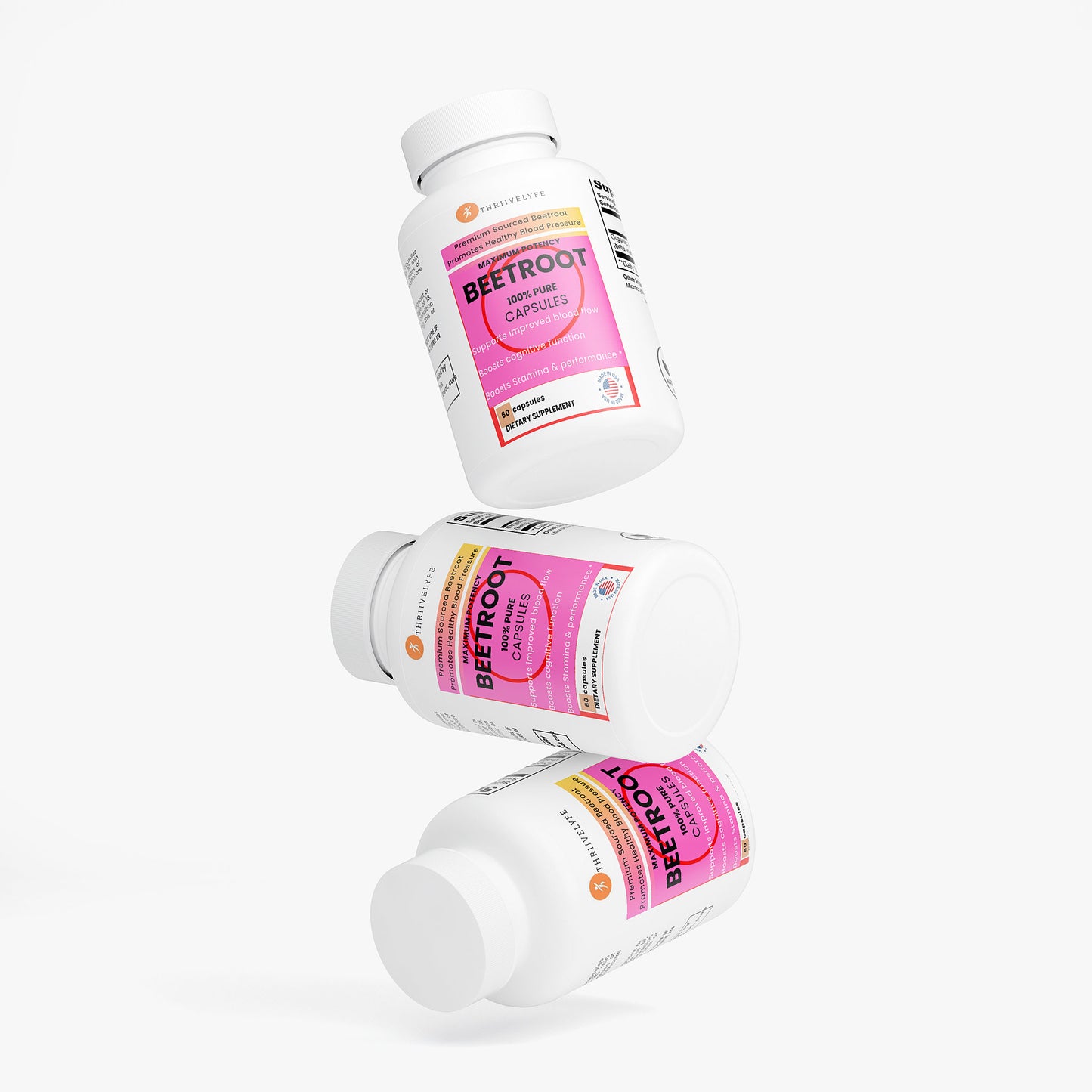 ThriiveLyfe Organic Beetroot Capsules (1300mg)