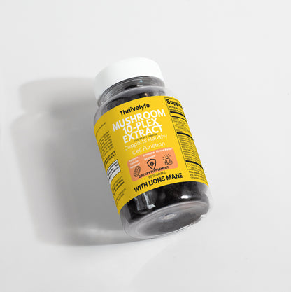THRIIVELYFE 10 Plex Mushroom Extract Complex with Lions Mane
